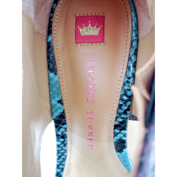Elaine Turner Multicolor Snakeskin Heel Si… - Picture 11 of 15